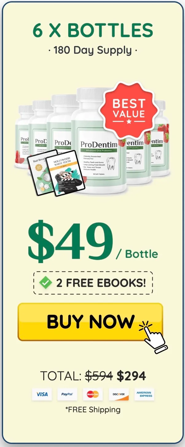 ProDentim six bottles best value